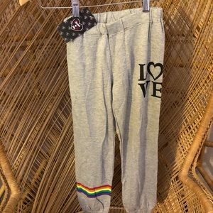 FLOWERS BY ZOE love rainbow sweatpants